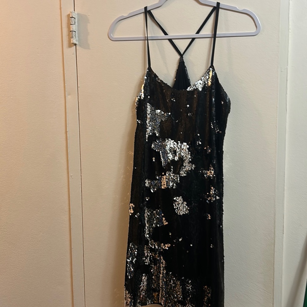 Sequin Racerback Mini Dress